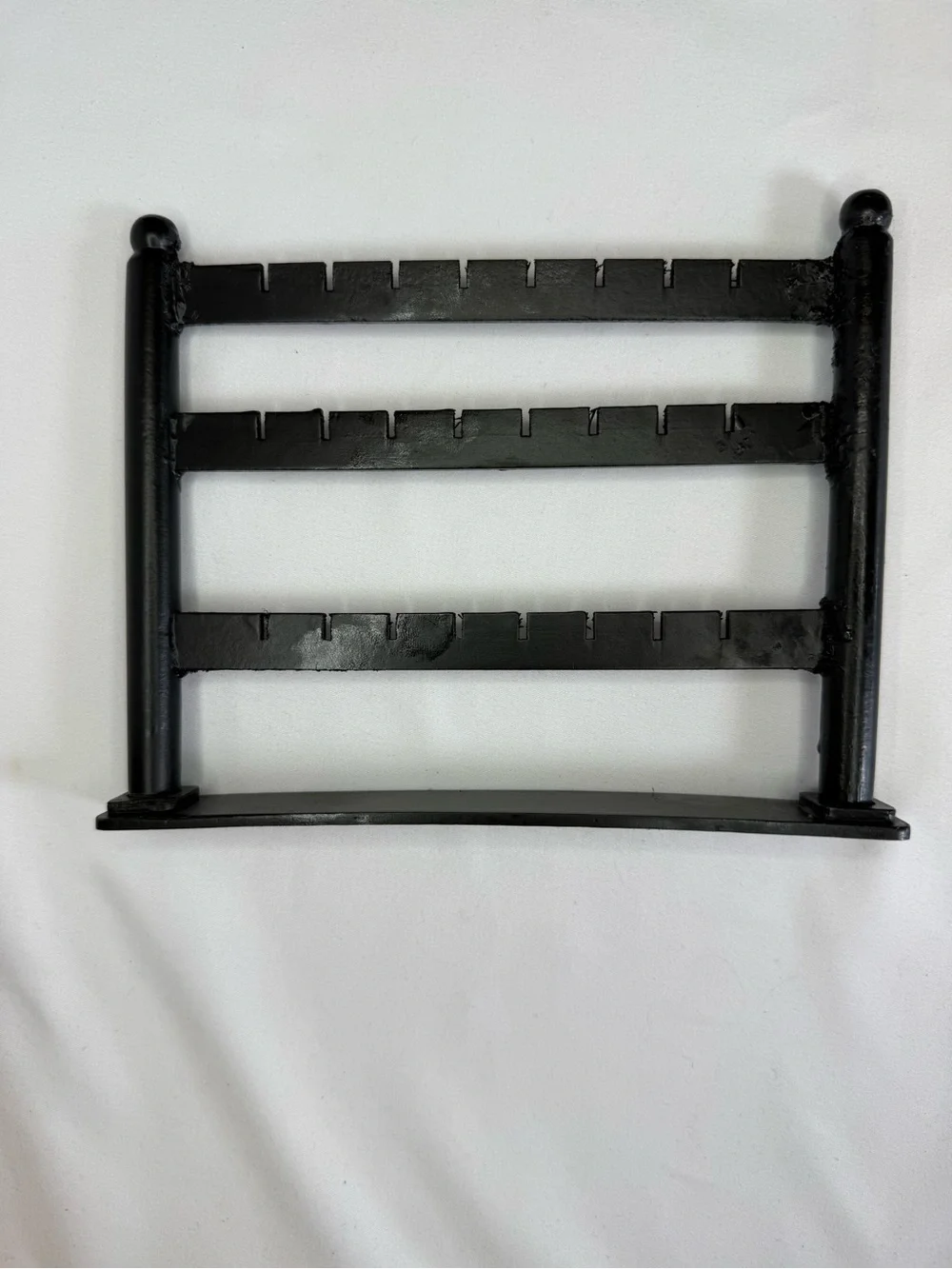 Lori Greiner Black Wood Jewelry Box Armoire Organizer Swing-Out Doors & Mirror